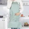 Delantal de Cocina Colgante para Cuello Ajustable Limpia Manos Impermeable a Prueba de Aceite Delantal con Bolsillo Grande Limpia Manos Delantal de Coral