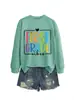 Vibras de primer grado Amazon eBay sitio independiente de moda versátil para mujer europea y americana sudadera de otoño/invierno