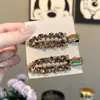 Pinza de Pato con Perlas y Pedrería para Mujer, Pinza para Fijar Flequillos Laterales y Cabello Suelto, Elegante y Suave Accesorio para el Cabello para Fiestas y el Uso Diario