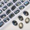 Tiktok popular K9 azul cielo estrellado gris recubierto fondo puntiagudo Diamante cuadrado grueso forma de Dan joyería de uñas de vidrio Diamante ropa Diamante