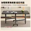 Mesa de jantar dobrável espessa, escrivaninha retangular para espaços pequenos, sem necessidade de instalação, móvel, multifuncional, mesa de jantar simples com rodas