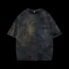 Conjunto de Dos Piezas Tie-Dye Conjunto de Pantalones Cortos de Manga Corta Diseño Unisex Top de Camiseta Estrellado Deportivo para Pareja