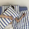 Funda de Almohada Rayada Estilo Ins 48X74cm Funda de Almohada de una Pieza Relleno Interno Tipo Algodón Puro Transfronterizo Liana03