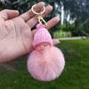 Muñeca de Bola de Pelo Linda Colgante Llavero Colgante Muñeca de Felpa Colgante para Bolsa de Niña Regalo para Coche
