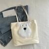 Bolsa grande da moda estilo coreano, bolsa feminina de grande capacidade, bolsa de axila, 2024, nova bolsa de desenho animado estilosa, bolsa de ombro da moda