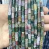 5*8mm Olho de Tigre ágata vermelha jade verde calcedônia contas tubulares cilíndricas acessórios para joias diy contas tubulares retas