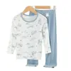 Pijama Modal Infantil para Meninos, Verão Fino Estilo Cartoon, Roupa de Ar Condicionado Classe A, Conjunto para Casa para Crianças Maiores