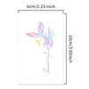 Pegatina de Tatuaje Vertical Mariposa Fantasía Estrella y Luna Mariposa Colorida Gradiente Luna Estrellas Pegatina en Inglés Antebrazo Clavícula Pegatina de Tatuaje Impermeable
