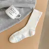 Calcetines de media pantorrilla para hombre Zhuji, color liso, antibacterianos, algodón elástico, absorbentes de sudor, hipoalergénicos, cómodos, calcetines deportivos sin costuras, calcetines largos