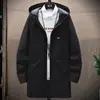 2024 Lançamento Principal Meio Longo Outono Jaqueta Masculina Explosões Grande Casaco Trench Coat Tendência