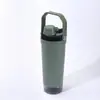 Taza de Café Transfronteriza de Acero Inoxidable 304 Aislada al Vacío Portátil tipo Shaker con Asa para Deportes y Fitness Enfriador de Hielo de Gran Capacidad
