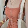 Traje de baño conservador de estilo coreano para vacaciones en aguas termales con falda inclinada sencilla y dulce para chicas transfronterizas.