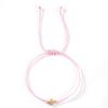 Pulsera Decorativa de Cuerda Color Arcoíris con Cruz Dorada de Venta Caliente Transfronteriza, Moderna y Versátil, Stock Listo, Mayoreo