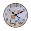 Fábrica de 16 pulgadas al por mayor explosiones transfronterizas reloj de pared retro de madera simple europeo reloj silencioso una generación de cabello