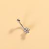 Anel de umbigo de borboleta de aço inoxidável, anel de peito de flor personalizado, piercing de nariz, brinco de unha de lábio simples, joia de piercing corporal de unha de sobrancelha