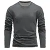 Nueva Camiseta de Manga Larga con Cuello Redondo de Lujo Ligero para Hombre, Camiseta Casual de Talla Grande con Estampado Digital Transfronterizo de Moda