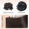 Moño de peluca con clip de lazo de diamantes completos para mujer, moño de pelo elegante y voluminoso, esencial para un recogido alto y con forma de flor