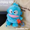 Mochila Fofa e Excêntrica de Monstro com Boca de Salsicha, Mochila de Personalidade Cartoon Estilo Japonês para Meninas, Bolsa para Viagem e Lazer