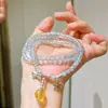 Pulsera Pulsera de Plata 925 Vitrificada Azul Completo Alta Calidad Piedra Lunar Gris Amatista Citrino Citrino