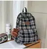 Mochilas Escolares Xadrez Retrô para Outono e Inverno para Alunas, Mochilas Modernas e Bonitas Estilo Faculdade, Mochilas Leves para Trabalho e Lazer