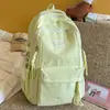 Mochila estudiantil de gran capacidad, mochila casual de viaje, mochila estudiantil linda, esquema de colores macarrón, mochila estudiantil fresca