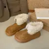 Botas de Nieve Gruesas de Piel Estilo Retro Más Vendidas para Mujer 2026 Nuevos Zapatos de Algodón Cálidos Versátiles de Invierno
