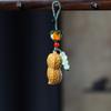 Bom Pingente de Chaveiro de Escultura de Sândalo de Amendoim para Homens e Mulheres Pingente de Sândalo Caqui Ruyi Pingente para Celular