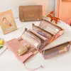 Bolsa de Cosméticos Multifuncional Quatro em Um Estilo Logo Personalizável com Necessaire de Rede Removível para Armazenamento em Viagem