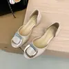 Nuevos Zapatos Mary Jane para Mujer 2026 Primavera y Otoño, Estilo Francés, Hebilla Cuadrada de Metal, Punta Redonda, Huecos, sin Cordones, para Viajar
