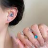 Aretes de Bola de Diamantes Completa para Mujer, Aretes de Tuerca para Perforación de Oreja, Estilo Nicho de Alta Gama, Estilo Ins, No es Necesario Quitar al Dormir, Aretes de Circonita, Accesorios para Oreja