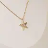 Europa y Estados Unidos Transfronterizo Nuevo Collar de Mariposa Libélula Estrella de Mar Personalizado Moda Simple Traje de Collar Joyería de Cadena para Clavícula