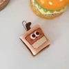 Novo Pingente de Comida de Tecido para Brincar Bonito Macio Bolo Sanduíche Simulação Chaveiro Acessórios de Bolsa Presente para Namorada