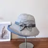 2025 Hepburn Elegante Sombrero de Pescador para Mujer Verano Ligero Transpirable Protección Solar Sombrero Cubeta Vacaciones Viaje Sombrero para el Sol