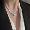 Collar con Colgante de Encaje de Buena Suerte Antiguo para Mujer Moda Ins Personalizable Cadena para Clavícula Versátil 2023 Nueva Moda