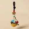 Nuevo Llavero Colgante Pájaro Tallado en Madera Hecho a Mano Lindo Gorrión Decoración para Colgar en Mochila Regalo de Graduación para Estudiantes