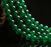 Pulsera de cristal de ágata verde natural grado 7A, cuentas sueltas para manualidades, cuentas redondas, material para joyería semiacabada, pulsera, accesorios