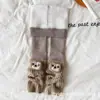 Leggings de Forro Polar para Niñas Otoño e Invierno Pantalones Gruesos Cálidos con Calcetines de Muñeca con Volantes para Niños Pantalones Cortos Patchwork para Bebé