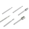 Set de 6 piezas de limas rotatorias pequeñas de acero de alta velocidad para carpintería, cabezales de lijado, herramienta eléctrica para pulir y recortar para carpintería DIY