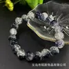 Pulsera Ins Estilo Étnico Mejor Amigo 10MM Más Vendida Hielo Agrietado Flor Estallada Cuentas Vidrio Cielo Estrellado Azul Marino Estilo Coreano
