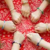 Moda Europeia e Americana Estilo Boêmio Conjunto de Pulseiras Cor Arco-Íris Letras em Inglês Argila Macia Pulseira Elástica Joia