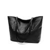 Bolso de Hombro de una Pieza para Mujer, Envío Directo, Gran Capacidad, Color Sólido, Tejido, Bolso Tote Simple, Bolso de Mano al por Mayor, Se Puede Estampar, Portátil a Mano
