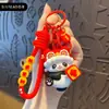 Chaveiro Criativo de Desenho Animado Pingente Boneca Pequena Coelho Brotando Pintura Famosa Boneca Requintada Chaveiro de Carro Atacado