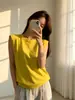 Camiseta Sem Manga para Mulheres, Novo Estilo de Verão, Caimento Solto, Casual e Fashion, Gola Redonda, Ombro Reto, Top Colete Estilo Coreano
