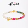Pulsera de Plata 925 con Perlas de Agua Dulce Naturales para Mujer Pulsera Pixiu de Turmalina Fresca y Dulce Joyería para Mujer