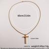 Collar de Acero Inoxidable con Cruz de Moda y Lujo Ligero para Mujer, Collar Versátil y de Temperamento de Gama Alta, Collar de Acero de Titanio que no se Desvanece