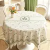 Mantel redondo estilo Ins, impermeable, a prueba de aceite, lavable, nuevo modelo 2025, de alta gama, lujo ligero, mantel floral para mesa de centro para uso doméstico