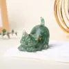 Resina de Piedra Triturada de Cristal Natural Figura de Gato Decoración del Hogar Regalo Adorno de Gato Venta al por Mayor