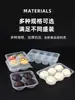Cajas para bollos, empaques desechables para shumai, cajas para dumplings de sopa, bollos pequeños al vapor, cajas para empaque de bollos a la plancha, cajas para congelador, cajas de almacenamiento
