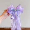 Corona Infantil Moño Grande Perla Goma para el Pelo Súper Hada Tulipán Borla Cuerda para el Pelo para Moño de Niñas Accesorios para el Cabello Cuerda para la Cabeza