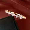 Pulsera con cierre de corazón de circonita chapada en oro real de 18 quilates, pulsera transfronteriza europea y americana, joyería versátil vintage de corte exquisito